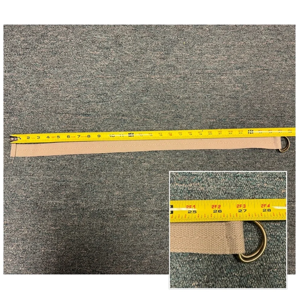 Youth Khaki Canvas D-Ring Belt